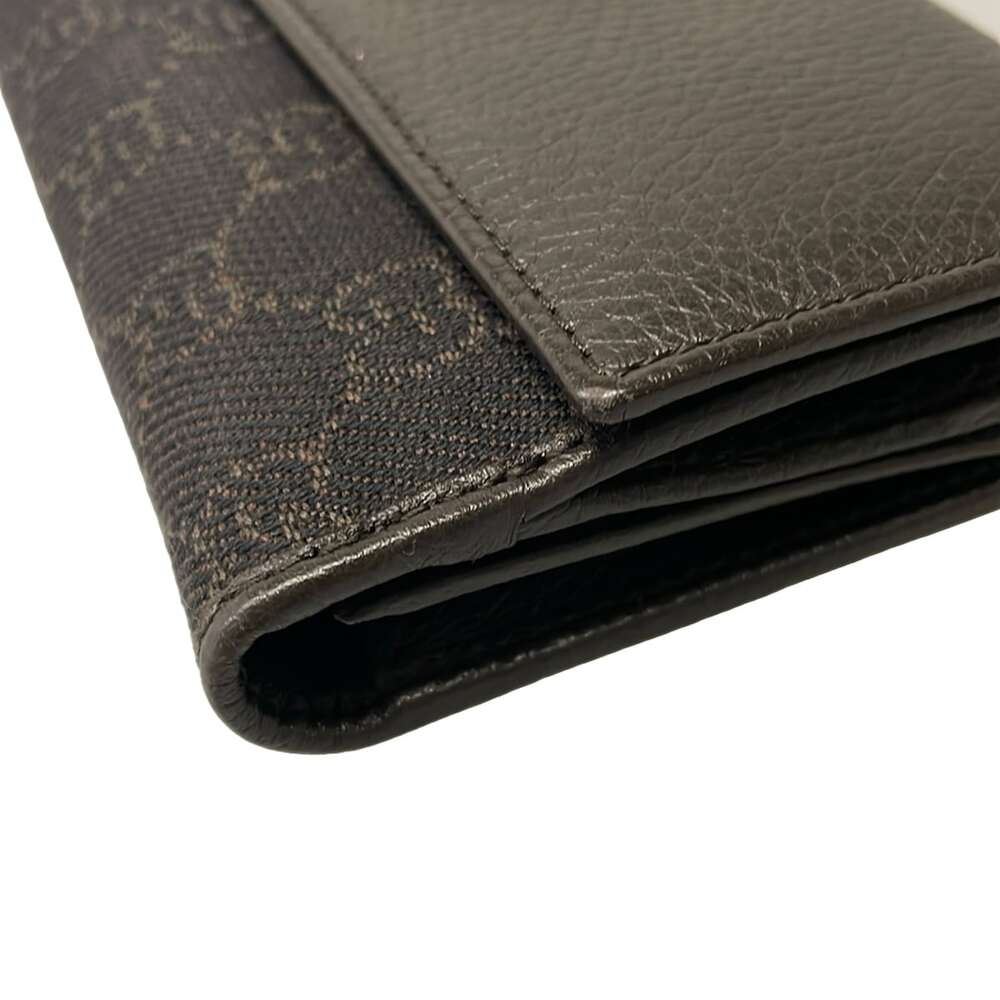 Gucci Blondy Long Wallet 278598 Dark Brown Beige Jacquard Leather - Picture 8 of 8